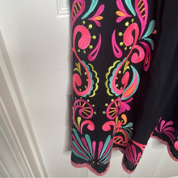 Lilly Pulitzer Quinn Dress Neon Embroidered In Onyx Gypset Swirl Dress XS - Picture 7 of 14